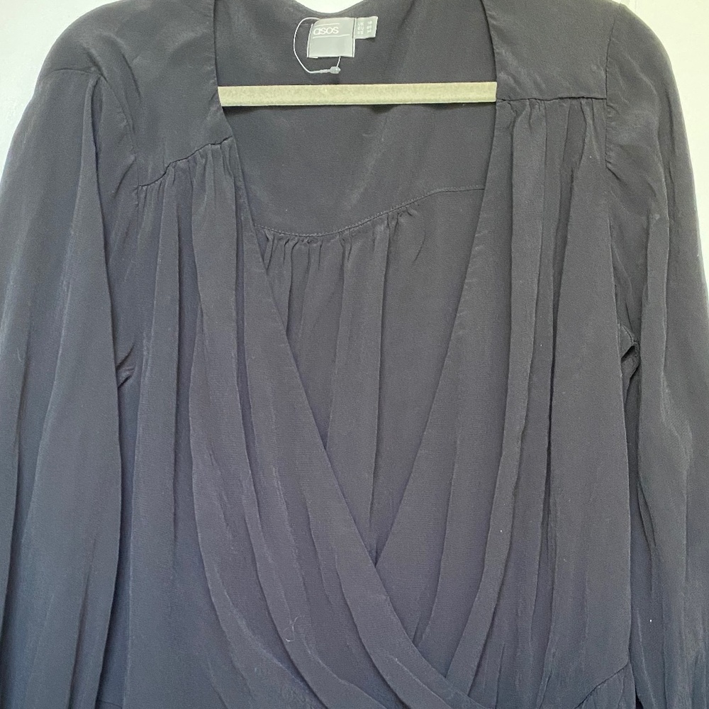 ASOS Black Wrap Top - Brand NEW